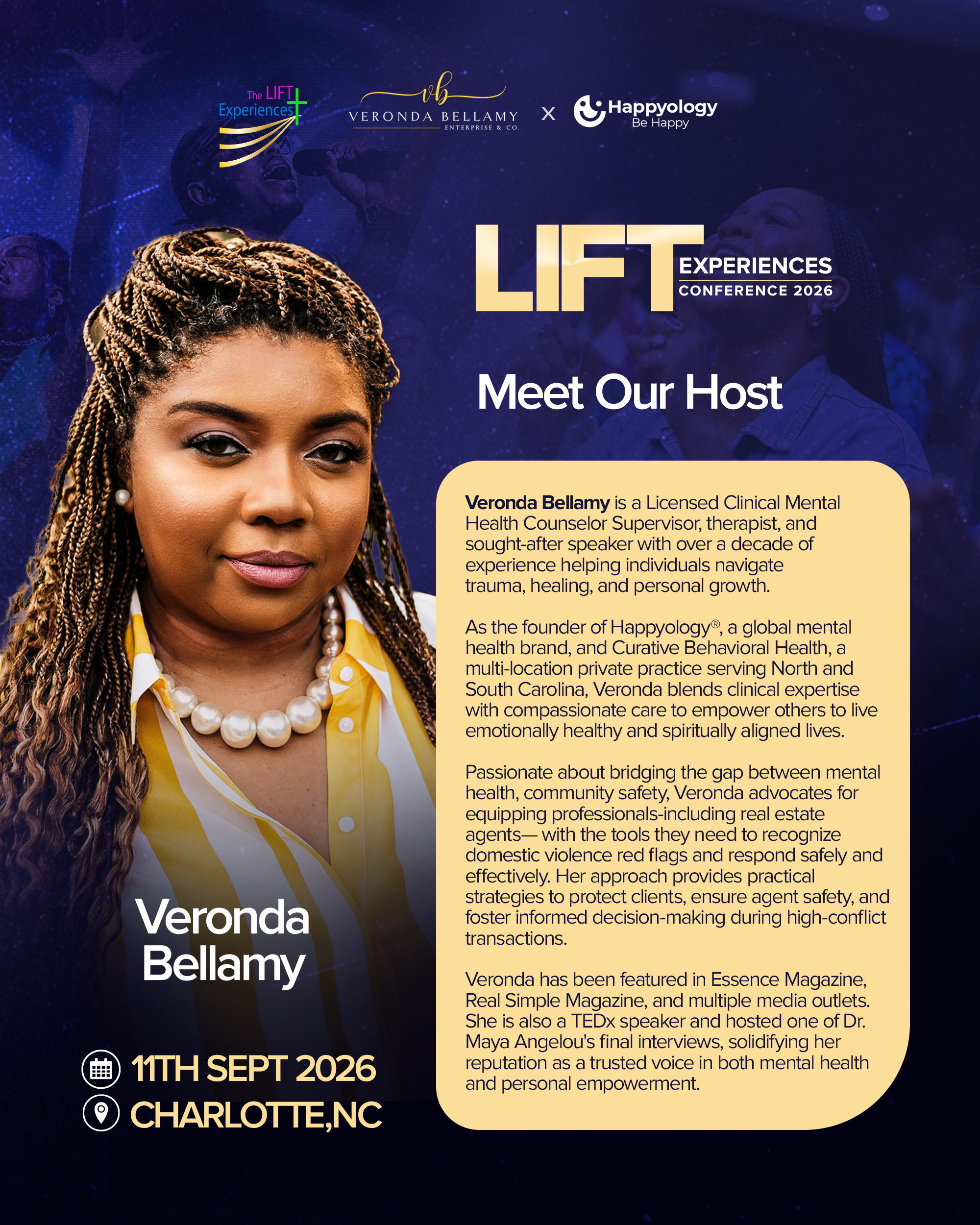 Veronda Bellamy host bio graphic