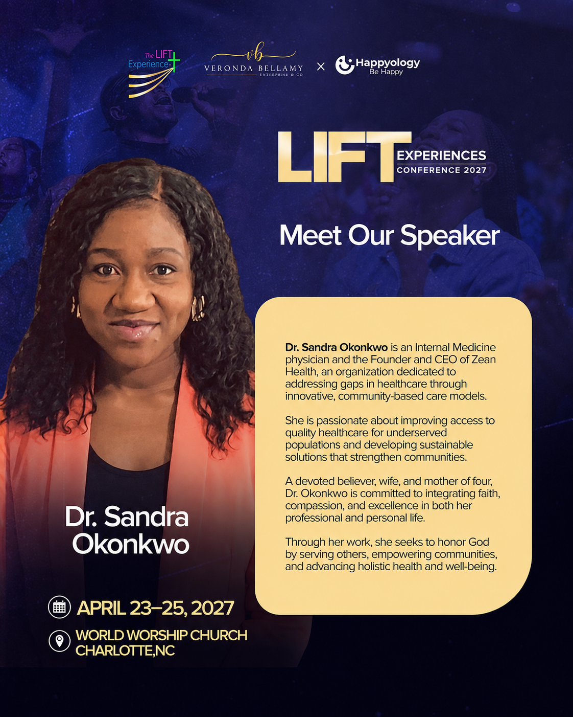 Dr. Sandra Okonkwo speaker bio graphic