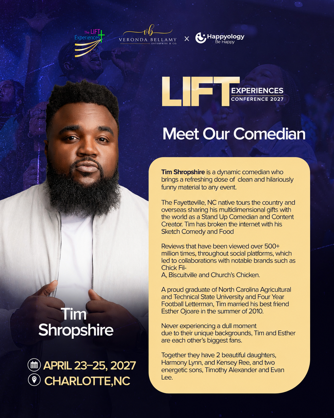 Tim Shropshire comedian bio graphic